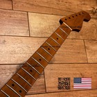 Vintage 21 Fret Roasted Maple Strat Neck Satin Fit Fender   Warmoth Body Vsmk