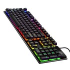 104 Key Mechanical Feel Gaming Keyboard Rgb Backlit Wired Usb Pc Keyboard
