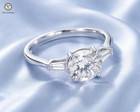 Igi 3 Ct Round F-vs1 Lab Grown Diamond Women Promise Gift Ring 14k White Gold