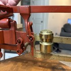 Antique Howe Wall Mount Brass Butcher Scale 50 Lb Capacity With Brackets