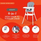 Baby Trend Adapt 4-in-1 Convertible High Chair Booster Seat  Grey  open Box 