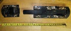 Vintage Black Cast Iron Flat Sliding Latch Bolt And Keeper Heavy Duty  2 Pieces 
