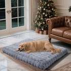 Plush Pet Dog Cat Bed Fluffy Soft Warm Calming Bed Sleeping Kennel Nest 6 Sizes