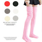 Women Warm Winter Knitted Socks Over Knee Long Thigh High Boot Girl s Stockings