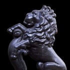 Antique 19th Century Cast Iron Door Stop Rampant Lion