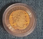Canada 2021 Five Dollar Silver Maple Leaf  1 Oz Gold Colored Finish