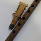 Wood Shakuhachi Flute Key Of C 6 Holes Open Hole W  Mouthpiece Brown