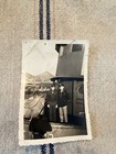 4 Vintage Black   White Military Photos     With Notes    ships  3