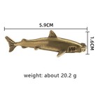 Brass Hammerhead Shark Figurine Small Animal Statue Table Home Decoration Toy