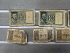 9 Rare Ww2 Italy Banknote 1 2 5 10 Lire Italian Europe Money Paper Currency 1939