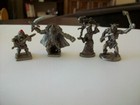 Vtg 80 s Ral Partha Pewter Figurines - Lot Of 4 Pcs 