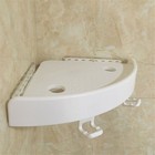 Bathroom Corner Shower Caddy Shelf Organizer No Drill Wall Mount White