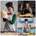 2 Pack Chef Hats For Adult  Adjustable Elastic Adult Black Tall Chef s Hat Ba   