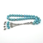 Huge Natural Turquoise Gemstone 33 Beads Tasbih  Prayer Beads Misbaha 106031