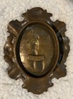 C1910 Bicycle Rider Cycling Ashtray Ges Gesch Cast Metal Antique Early