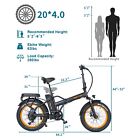 Narrak Fat Tire 20  X 4 0 Folding Electric Bike 48v 13ah 1100w Peak Power