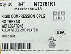 Qty 20 3 4  American Fittings Rigid Compression Cpl Nt2761rt  wet Locations 