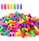50 Pcs Colored Pencil Top Erasers Cap Erasers For School   Office Use
