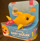 Nickelodeon Pinkfong Baby Shark Sing   Swim    soft Fin    Bath Toy Yellow Baby  New