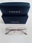 Versace Eyeglasses Mod  3234-b-a 5223 53-16 Transparent Lilac Frame W crystals