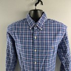 Ralph Lauren Dress Shirt Button Down Long Sleeve Slim Fit Blue Plaid Men Xl 4856