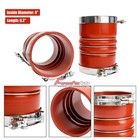 2pcs Silicone Charge Air Cooler Hump Hoses With 4pcs Clamps Kit 4  Id X 6 2  L