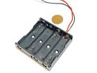 2 Pieces Battery Holder 4 Aa Case Box Wire Leads Four Batteries 6v B26