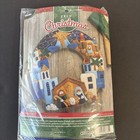 Bucilla Felt Christmas Town Of Bethlehem Wreath Felt Applique Stitch Kit 86734