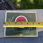 Lucky Strike Flat Fifties Cigarette Tin Advertising Tobacco Tin Vintage