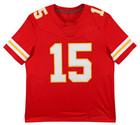 Nwt Men s Retro Unsigned Custom  15 Mahomes Red Stitched Limited Jerseys