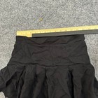 Chocolate Skirt Womens Size L Black Pleated Mini Flared Stretch Usa Made