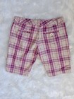 Aeropostale Bermuda Shorts Size S   Us 4-6  Pink And Cream Plaid