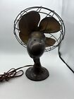 Antique Emerson Electric 6250-k Brass Blade Oscillating Desk Fan