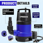 1hp 3434 Gph Sump Pump Submersible Clean dirty Water Pump Portable Utility Pump