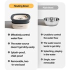 2-in-1 Floating Pet Water Bowl No Spill Splash Proof Dog Cat Feeder 2000ml