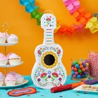 Floral Guitar Pinata Bundle W  Blindfold And Bat  7 5 X 3 X 16 5 In