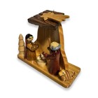 German Erzgebirge Wooden Nativity Ornament Hand Carved Vintage 3    Figurines
