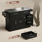 Rolling Stainless Steel Counter Kitchen Cart Storage Cabinet W  Drawers   Rack