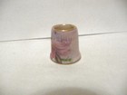 Tailor s Thimble Vintage Porcelain Purple Orchid W gold Bands Beauty