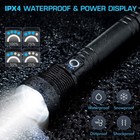 250000000lm Rechargeable Xhp90 2 Led Flashlight Tactical Super Bright Zoom Torch