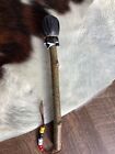 Native American 11 5 Inch Drum Stick beater W 4 Direction Beads   Leather Strap