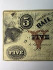 1853 Rail Road Bank Kalamazoo Mi  5 Obsolete Note Haxby 10-g34b Original