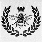 Hexagon Honeycomb Wreath Crown Bee Stencil     Nature  Farmhouse  Garden Decor