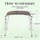  3-4 Bow Bimini Boat Top Cover Sun Shade Boat Canopy Waterproof 1 Inch 