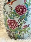 Antique Chinese Republic Porcelain Poem Vase Hand Painted Florals   Birds 23   h