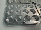X4 Fox Run Stainless Steel Muffin   Cupcake Pans  12  2 w Trays 9 5 x7 5 