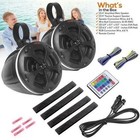 Pyle 4       800 Watt Waterproof Bluetooth Off Road Speakers W rgb Light Plutv45btr