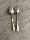 Lot 2 Antique 800 Silver Spoons Tea Coffee 4 5 Inch Silverware 17 Grams Total