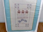 Bucilla  counting Sheep  Crib Cover Stamped Cross Stitch   49914 Factory Sealed