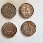 4 Washington Quarters  1960 - 62   Silver Coins  Circulated